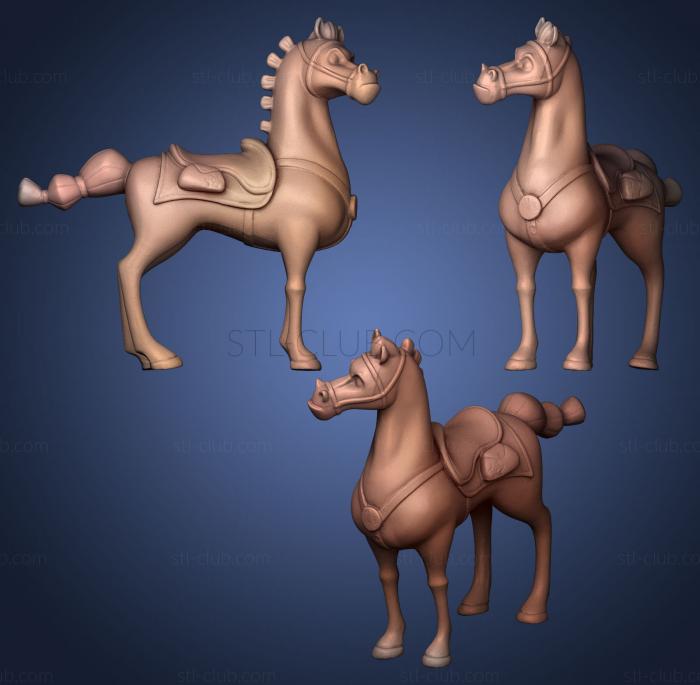 3D мадэль Мультфильм лошадь (STL)